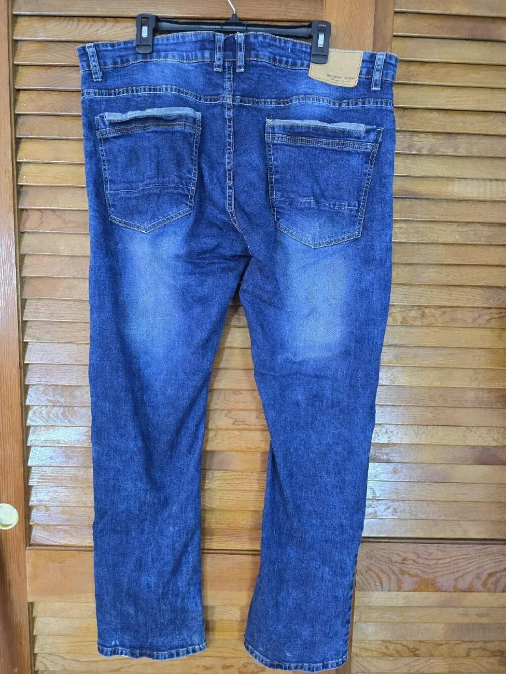 Brooklyn Laundry Jeans Mens 36x32 Blue Straight Leg Stretch Denim 5 Pocket